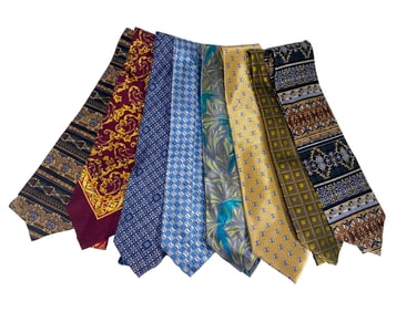 Versace Set of 8 Silk Ties