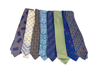 4 Valentino, 2 Yves St Laurent, 1 Celine & 1 E. Gucci Ties