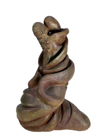 Modern Couple Ceramic Statue, signed