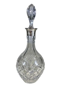 Vintage Sterling 925 & Crystal Decanter
