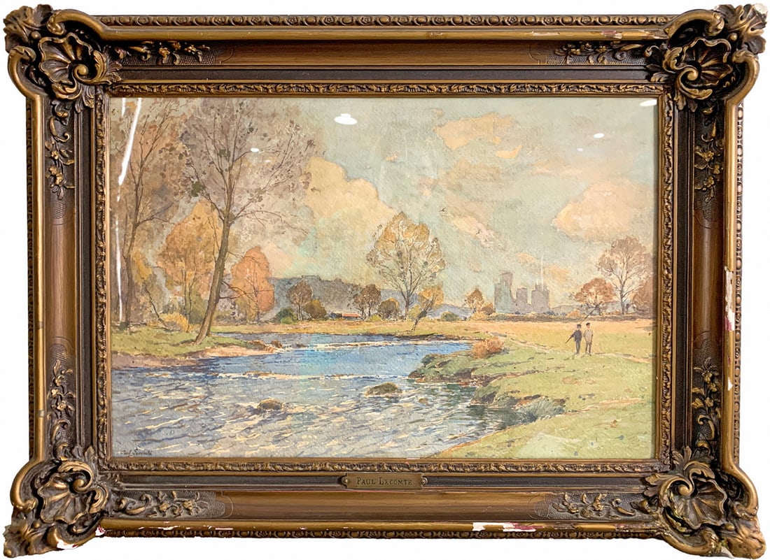Paul LECOMTE (1842-1920) French Watercolour Painting (1 of 8)