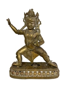 Antique Tibetan Buddhist Bronze Statue
