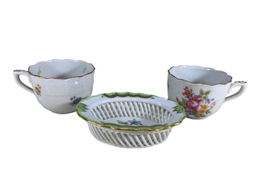 Set of 3 Herend, Hungary Porcelain Pieces