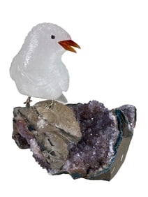 Semi Precious Stones Bird Sculpture