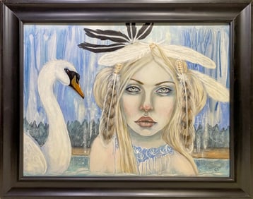Tammy Wampler (Moon Spiral) Tylwith Teg Acrylic Painting