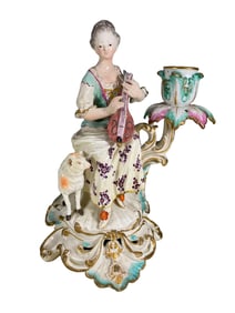 Vintage German Porcelain Candle Holder