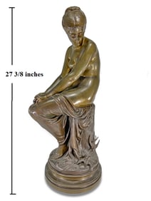 Auguste Joseph PEIFFER (1832-1886) Les Hirondelles bronze