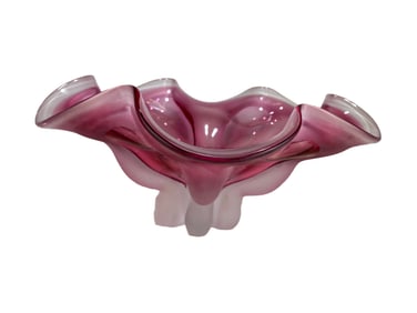 Italian Murano Pink Glass Bowl