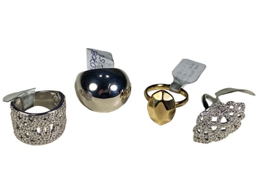 4 Murat, Paris Sterling 925 & Glass Rings