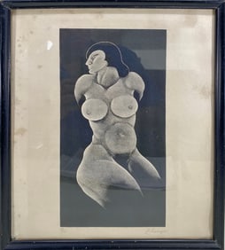 Signed Zhenya Aquatint & Etching Nude Art Work