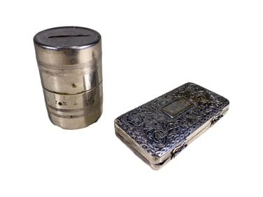 Little Millionaire Saving Bank & Gillette Safety Razor Box
