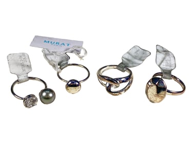 4 Murat, Paris Sterling 925 & Glass Rings