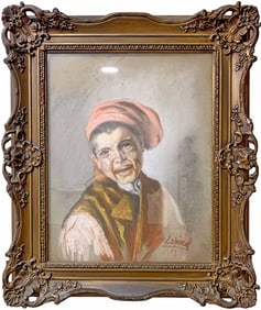 Signed Espinal Spanish Pastel Painting