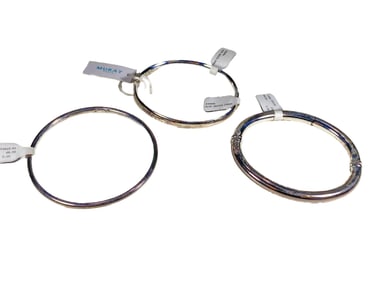 3 Murat, Paris Sterling 925 Bangle Bracelets