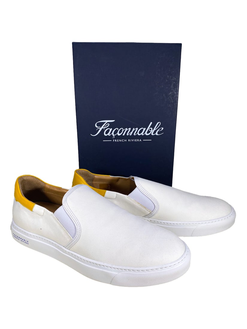 Faconable, French Riviera Navy Shoes, 45 European: Faconable, French Riviera Navy Shoes, 45 European. Never used. It comes from a store that closed to the public. Box: 4 3/4 x 8 x 13 1/4 in.Local Pick up call one day before to make an appointment. TO 