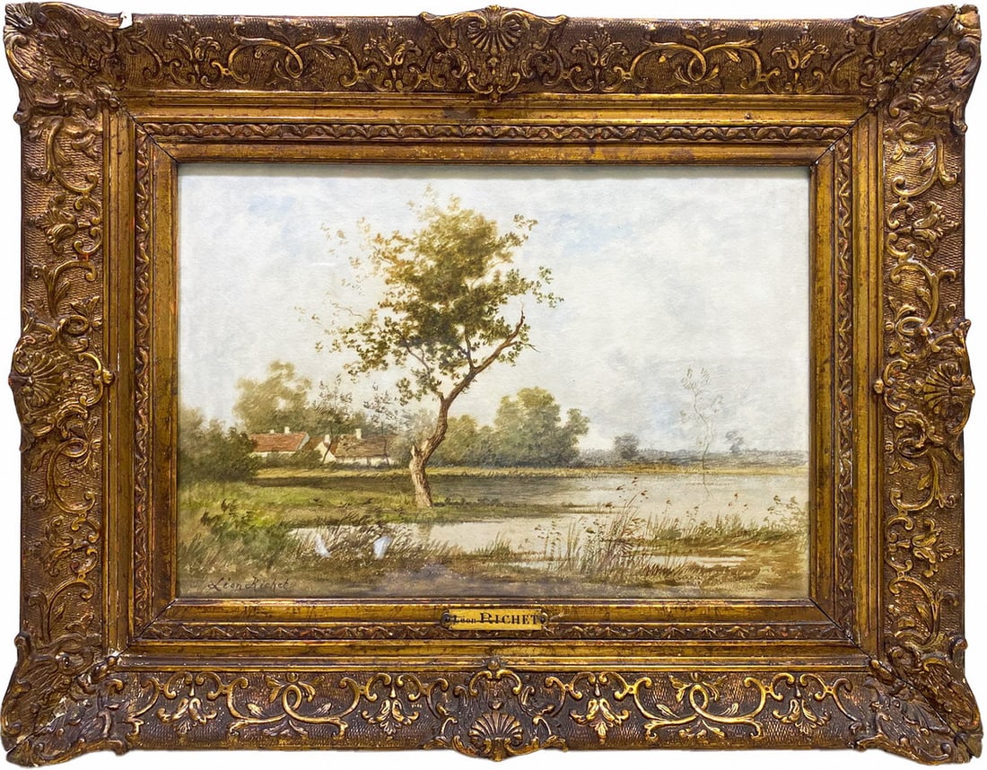 Leon RICHET (1847-1907) French Watercolor (1 of 7)