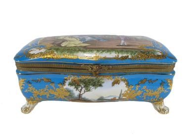 French Sevres Large Porcelain Box