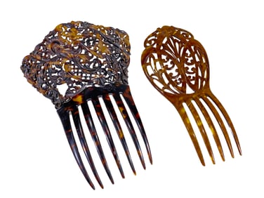 2 Vintage Ladies Combs from Spain