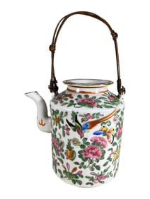Antique Chinese Famille Rose Porcelain Teapot