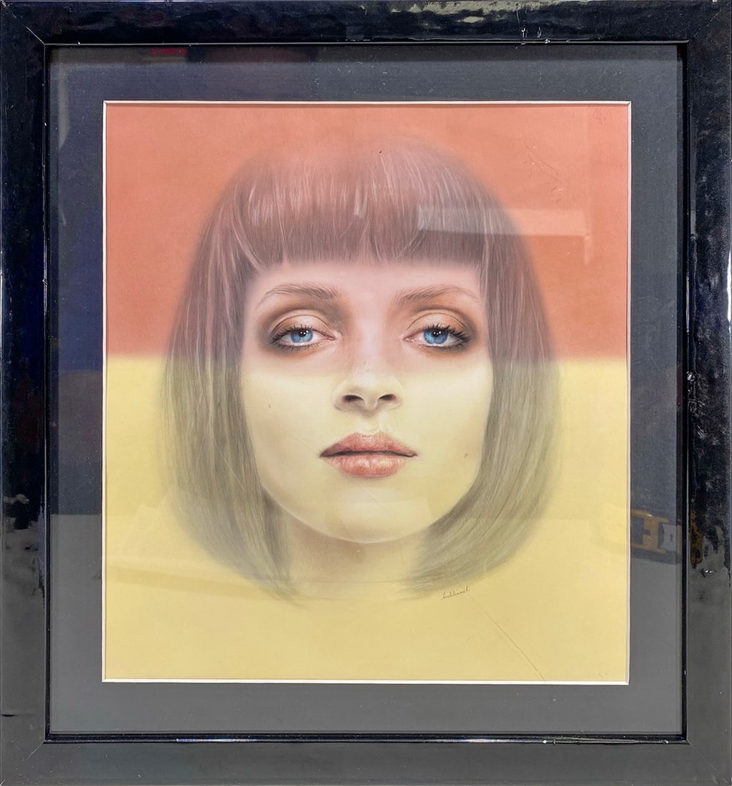 Bec Winnel, Australian Pencil, Pastel & Watercolor Painting: Bec Winnel, Australian Pencil, Pastel & Watercolor Painting, Uma Thurman Portrait. 16 1/2 x 14 7/8 x 1 1/4 in.Local Pick up call one day before to make an appointment. TO SHIP THIS ITEM IN USA OR INTE
