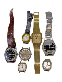 7 Assorted Watches, Seiko, Hamilton, Edox, etc