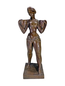 Aristides Maillol Style Bronze Nude Sculpture, signed Gerol