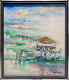 Signed Mariza Laperttosa Oil on Canvas Painting