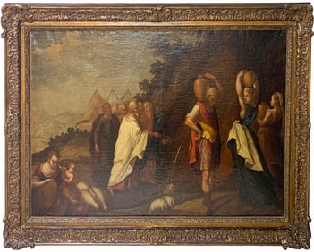 19th C European Oil on Canvas Painting