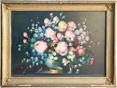 Signed Armando Gugliatti Still Life Oil on Canvas