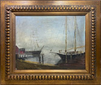 George SEARING (XX) Oil on Canvas Ships Painting