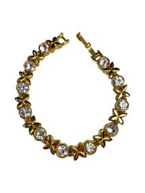 Vintage Goldplate & Glass Bracelet