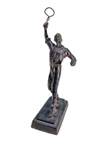 Vintage Man Pulling the Lasso Statue