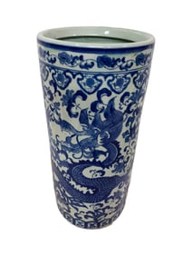 Chinese Large Blue & White Porcelain Vase