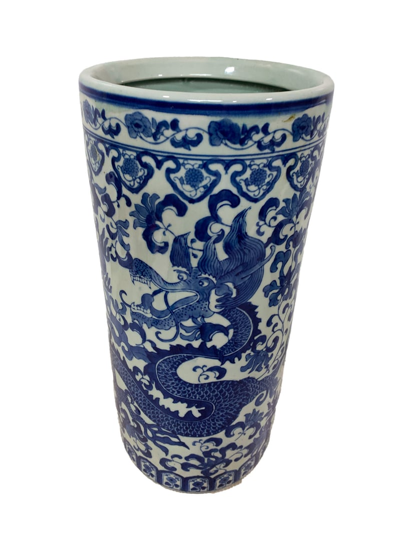 Chinese Large Blue & White Porcelain Vase (1 of 6)