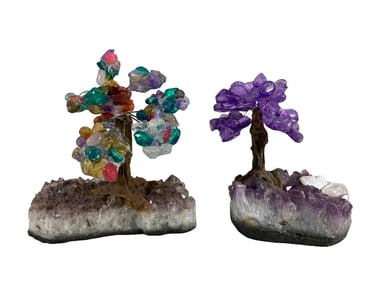 2 Vintage Amethyst & Others Plants