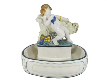 Vintage German Faiance Centerpiece