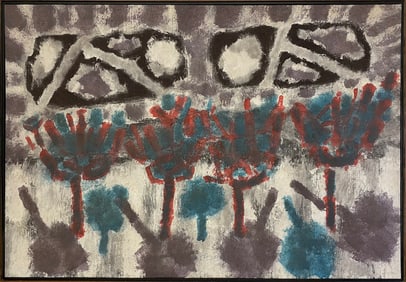 Modern Art Acyric on Canvas Painting, signed