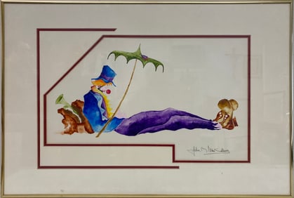 John B Mac Callum, Clown Watercolour