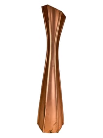 Mid Century Metal or Copper Geometric Vase