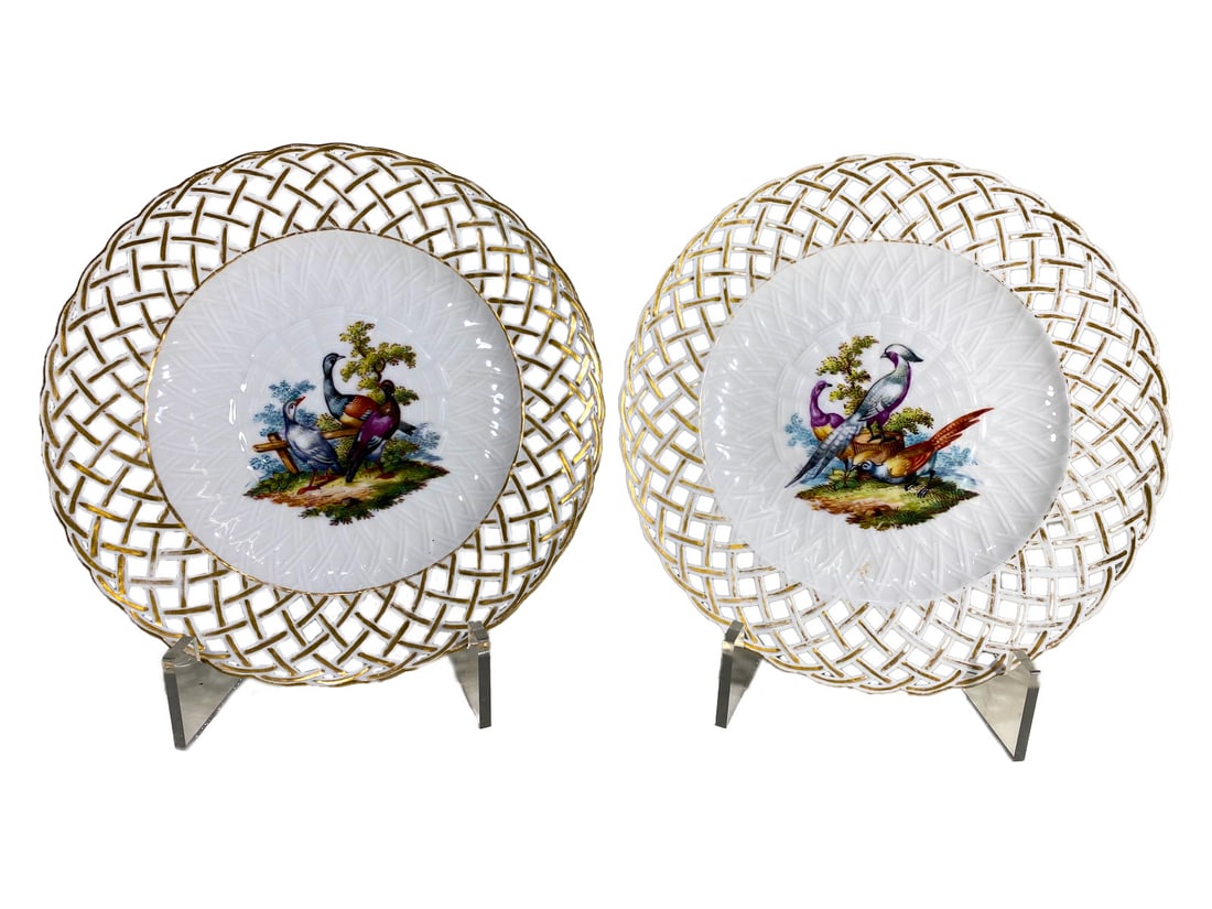Antique KPM, Germany Pair of Porcelain Plates (1 of 5)