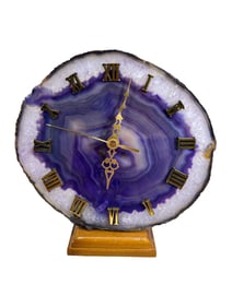 Great Purple Agate Battery Clock
