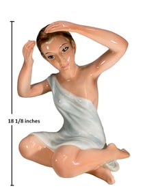 Favaro Cecchetto, Italy Large Woman Porcelain Figurine