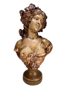 Antique French Terracotta Bust by Clodion