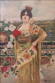 Manuel OZUNA (XIX-XX) Spanish oil on canvas painting