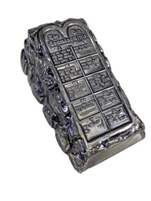 Probably Silver 10 Commandments Sculpture