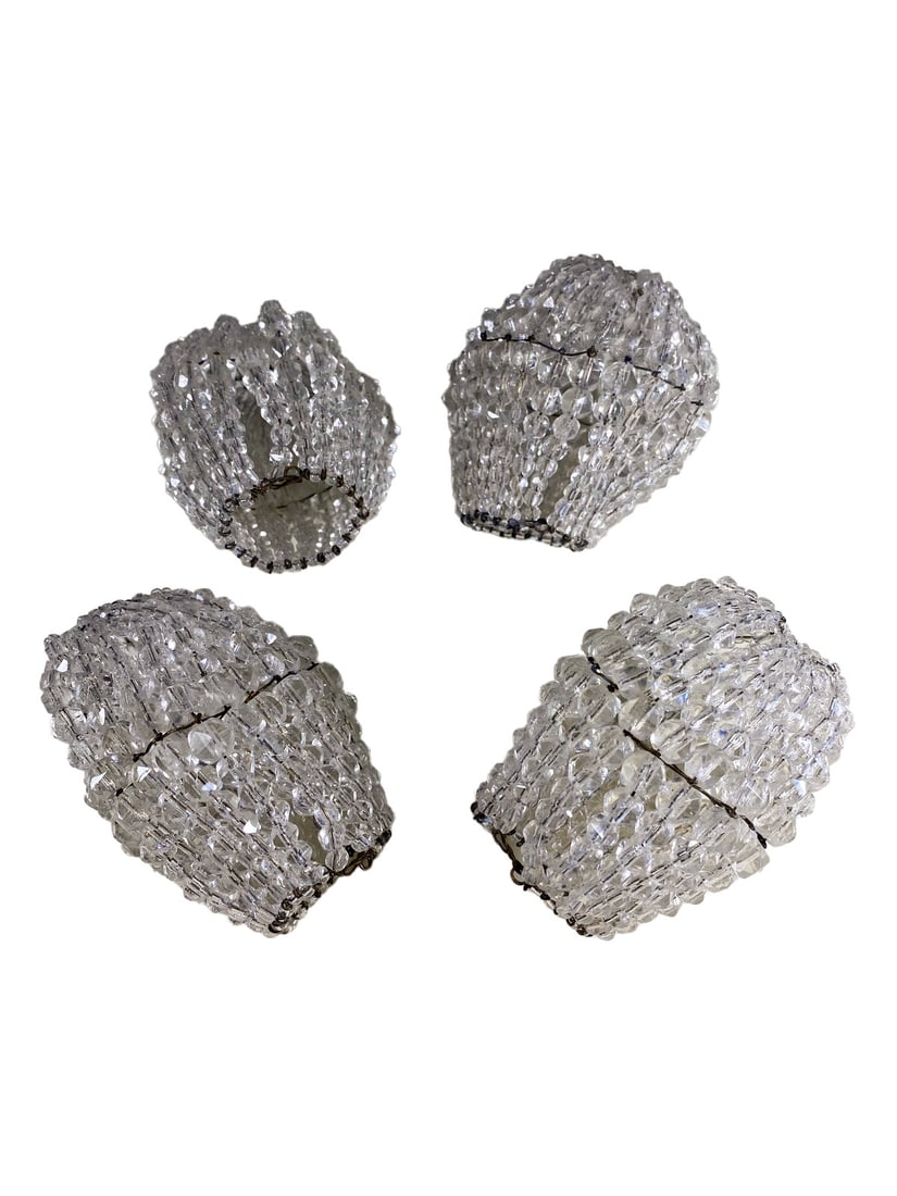 Vintage Set of 4 Beaded Glass Bulb Covers (1 of 6)