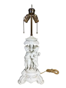 Vintage French Bisque Cherubs Lamp