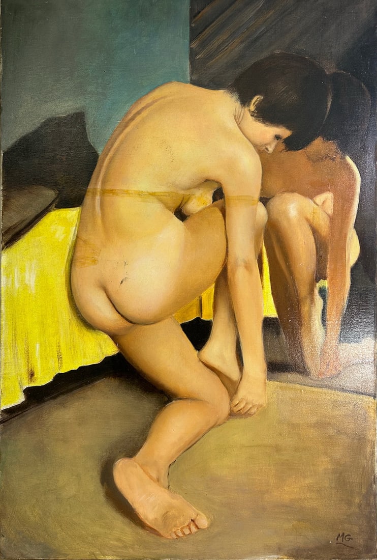 Marc Olivier GREGOIRE (1897-1991) French Nude Oil on canvas: Marc Olivier GREGOIRE (1897-1991) French Nude Oil on canvas. 35 1/2 x 23 1/2 in.Local Pick up call one day before to make an appointment. TO SHIP THIS ITEM IN USA OR INTERNATIONAL, PLEASE CONTACT THE 