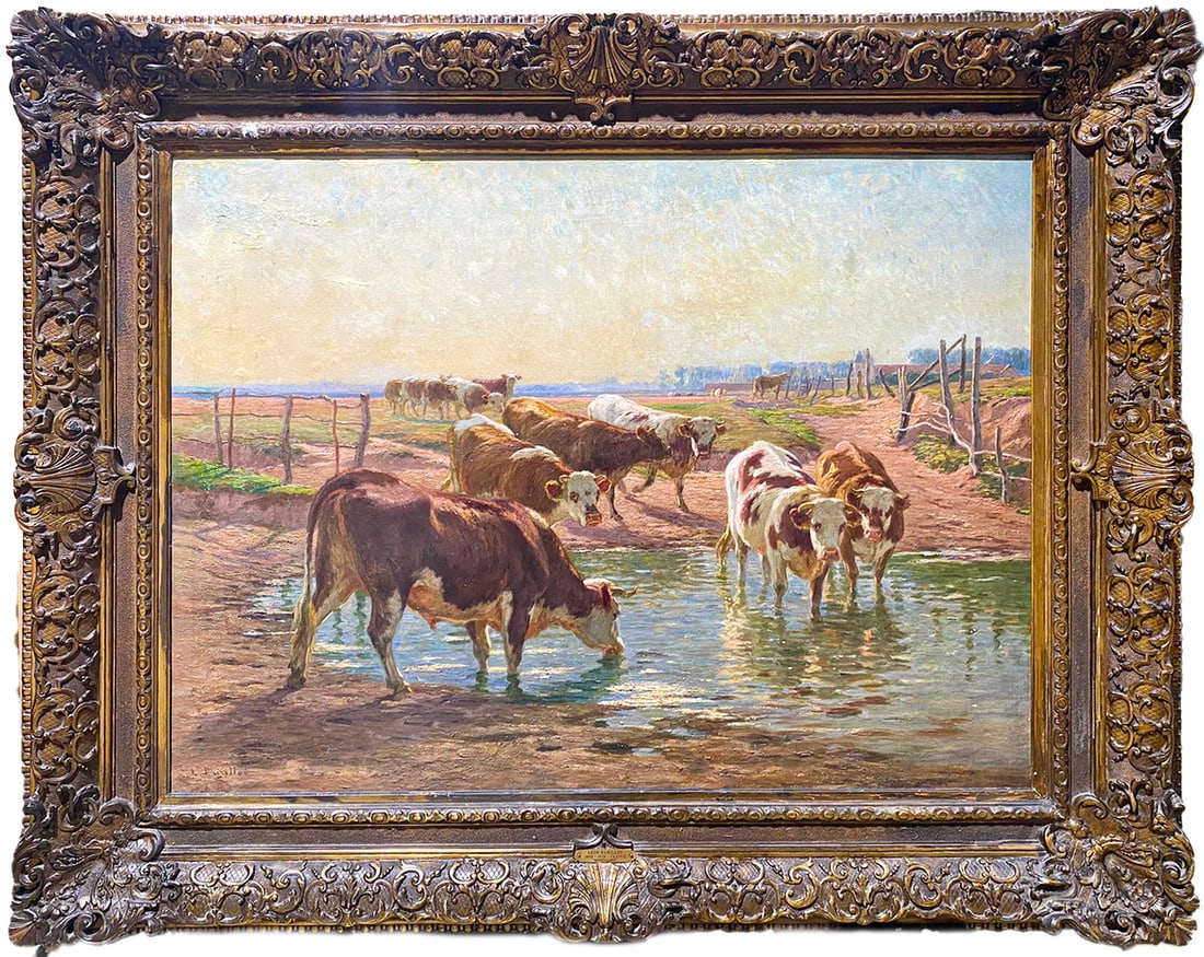 Leon BARILLOT (1844-1929) Oil on Canvas (1 of 7)