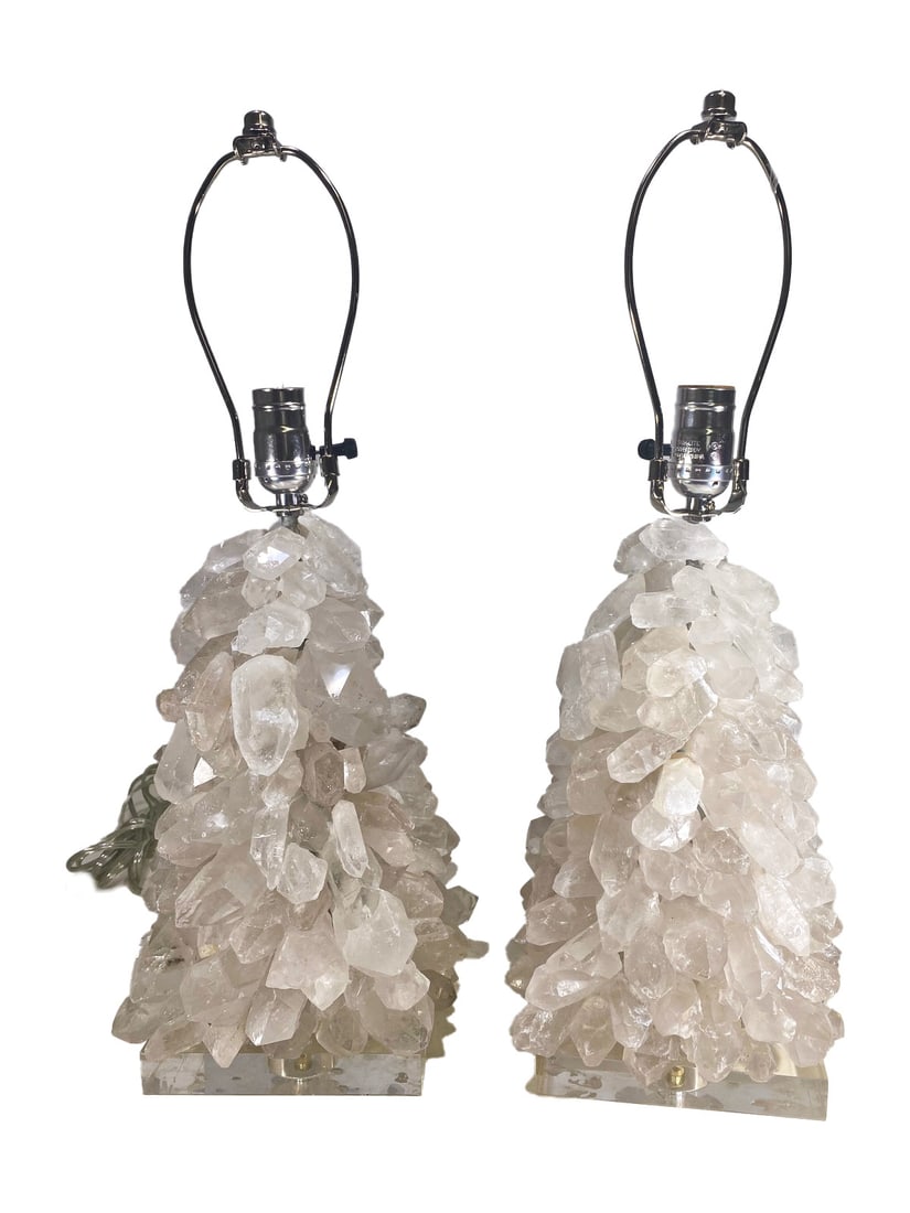 Pair of Rock Crystal Table Lamps (1 of 3)